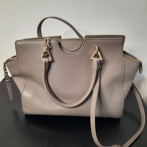 Versace Collection LBF0488S LVAL Brown Pebbled Leather Satchel